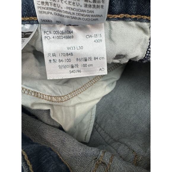 Levi's 505 Regular Fit Straight Leg Jeans Men 33 * 30 Medium Wash Grunge Zip Fly - Picture 8 of 10